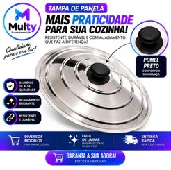Tampa de alumínio diversos tamanhos, pomel preto e vermelho