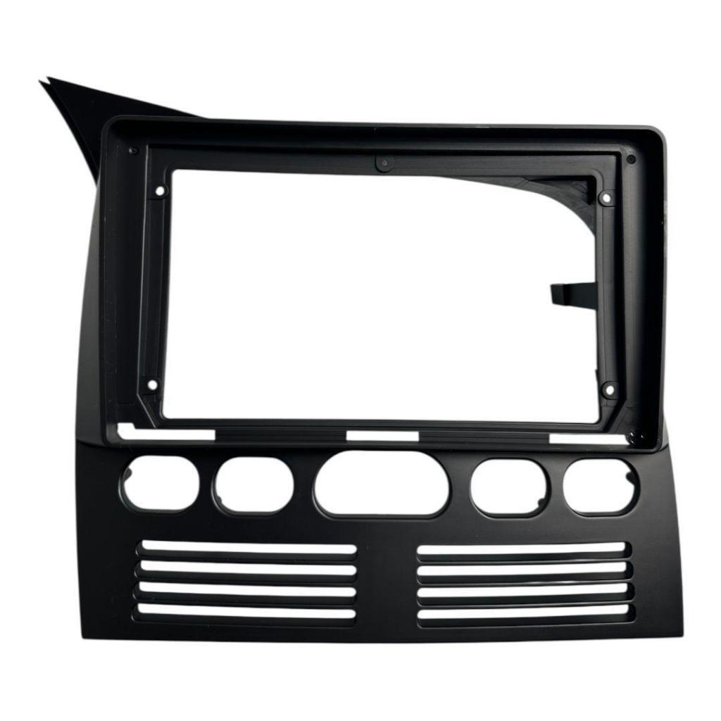 Moldura 9 Polegadas Fiat Palio Siena Strada 1996 A 2002 2Din Preto fosco Painel Multimídia