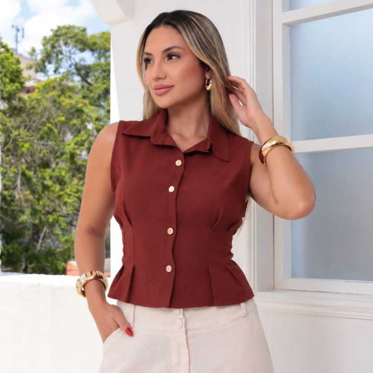 Blusa Regata Feminina Lisa com Alça Larga, Soltinho e Elegante, Estilo Casual Básico, Tecido Leve Confortável verão