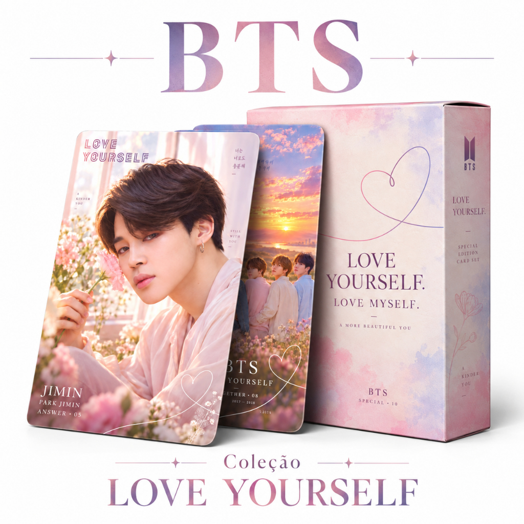 10 Photocards Love Yourself BTS Exclusivos - Army cartão lomo kpop fanmade Jimin Jung Kook Jin Suga