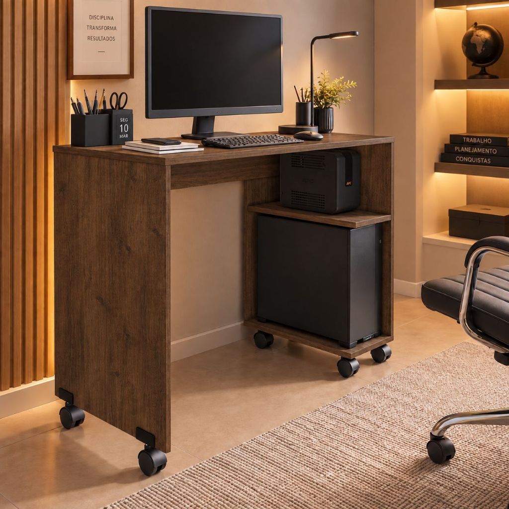 Escrivaninha Mesa de Computador E Notebook Suporte CPU Escritório Office Estudo Beauty