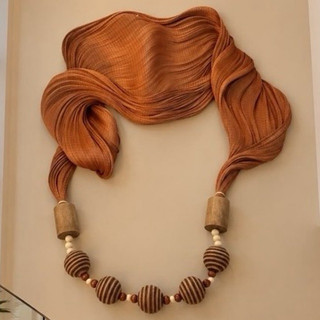colar decorativo de mesa/Colar decorativo de manta caiçara/Colar de manta sintética/escultura de manta de parede