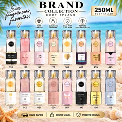 Body Splash Brand Collection 250ml – Perfume Corporal Feminino e Masculino | Diversas Fragrâncias