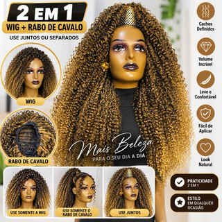 Wig + Rabo de cavalo LEIA A DESCRIÇÃO DO PRODUTO