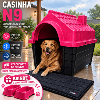 Casinha N9 Plástica Desmontável para Cachorro Porte Grande com Proteção UV