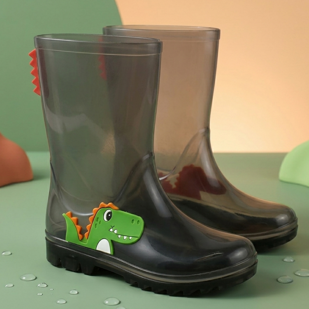 Galocha Infantil Menino Bota de Chuva Confortável Sola Antiderrapante