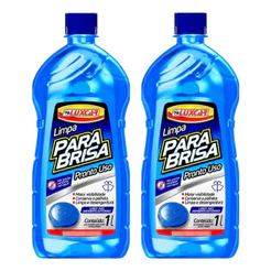 2 Limpa Parabrisa Vidro Automotivo Pronto Uso Luxcar 1 Litro