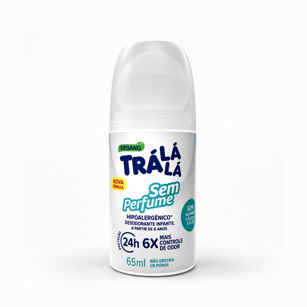 Desodorante Roll-on Trá Lá Lá Kids - Sem Perfume (65ml)