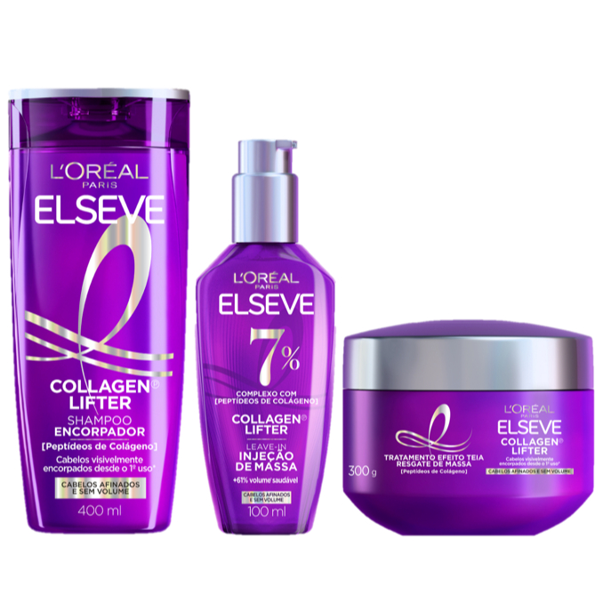 Kit Rotina Encorpadora Collagen Lifter (3 Passos)