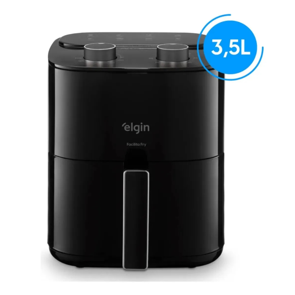 Fritadeira Elétrica Air Fryer Elgin Facilita 3,5 Litros 1400W e Circulação de Ar 360° Antiaderente