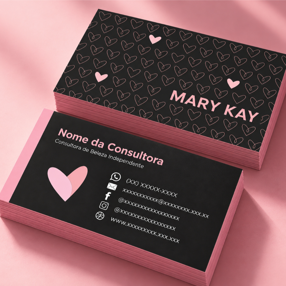 Cartão de Visita Personalizado para Consultora e Diretora de Beleza MK