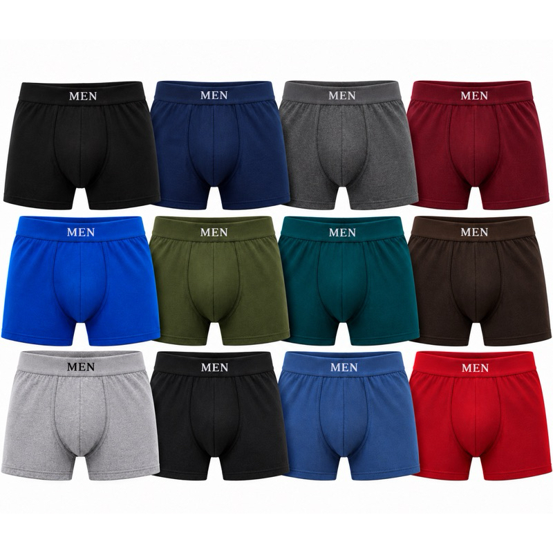 Kit 12 Cuecas Boxer Masculino microfibra confortavel respiravel ajustável sem costura
