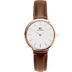 Relógio Feminino Couro Dourado Bronx Rosé Gold 32mm
