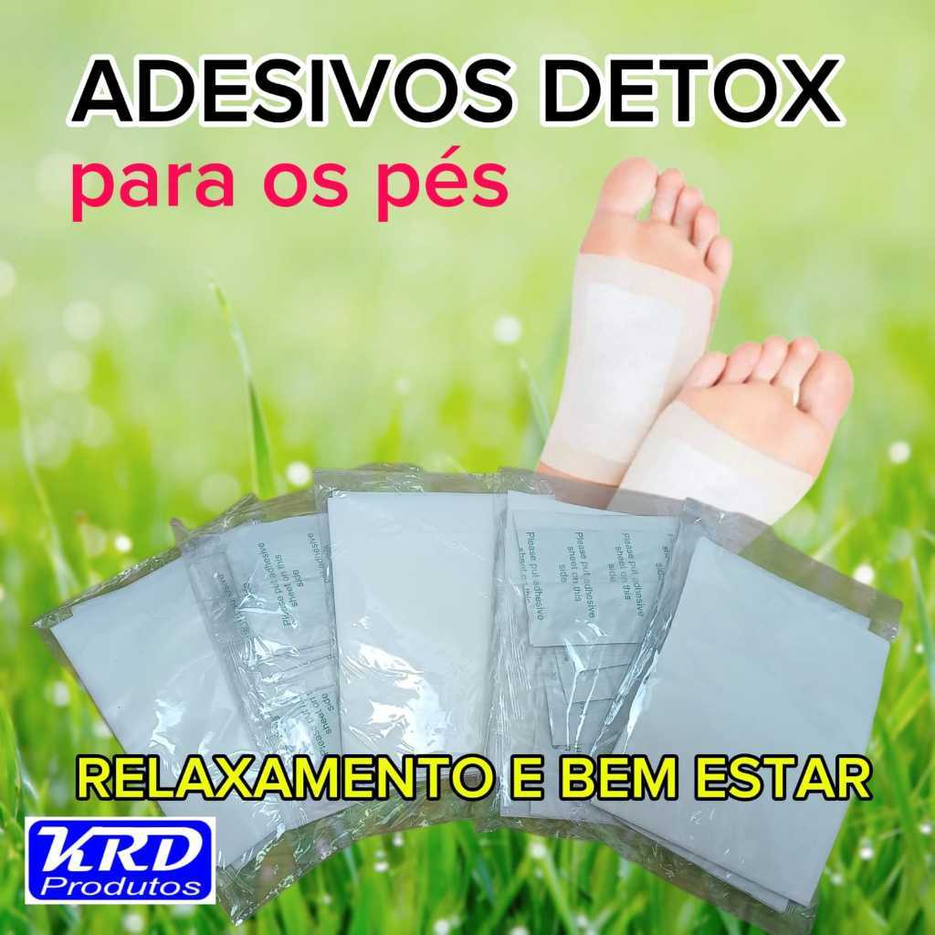 Adesivo Detox Para os Pés Kit 10 a 50 Foot Patch Natural Relaxamento Bem Estar