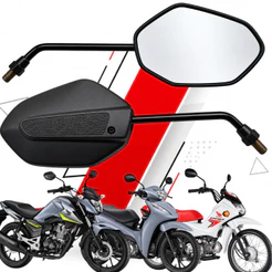 Par Retrovisor Espelho Moto Honda Cg Titan Fan 125 150 160 Pop Bros Biz Pcx Xre Rosca Honda M10