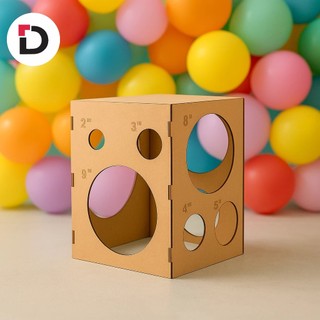 Medidor de Balões Para Festa Aniversário Caixa Mdf