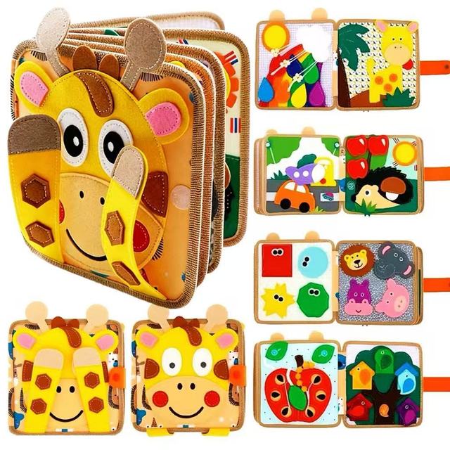 Livro Silencioso Montessori de Feltro Brinquedo de Atividades para Crianças