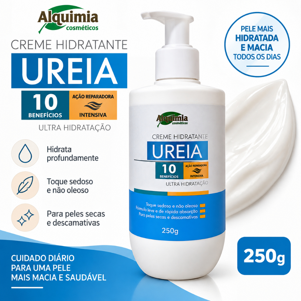 Creme Hidratante Ureia 10 Benefícios 250g - Alquimia Cosméticos