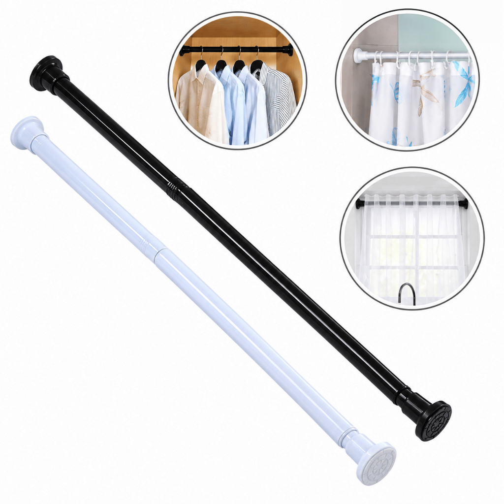 Varão Extensível Multiuso 70-260cm Para Box Banheiro e Varal de Roupas Ajustável Sem Furo