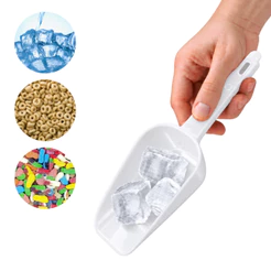 Pá Pegador de Gelo Pazinha Multiuso Branca em Plástico Resistente Colorida Grãos Dosadora Cereal