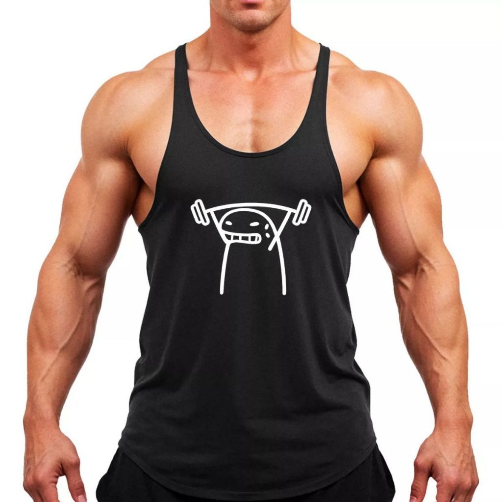 Regata Masculina Cavada Florck Academia Fitness Treino Musculação Estampada