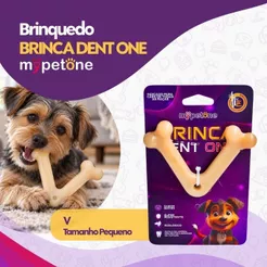 Brinquedo Osso Bamboo Brinca Dent One Sabor Bacon - V - Pequeno