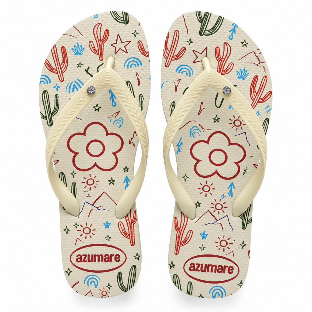 AZUMARE Nova Coleção | Chinelo Feminino Estampado Super Confortável, Leve e Moderno – Tendência Verão 2026