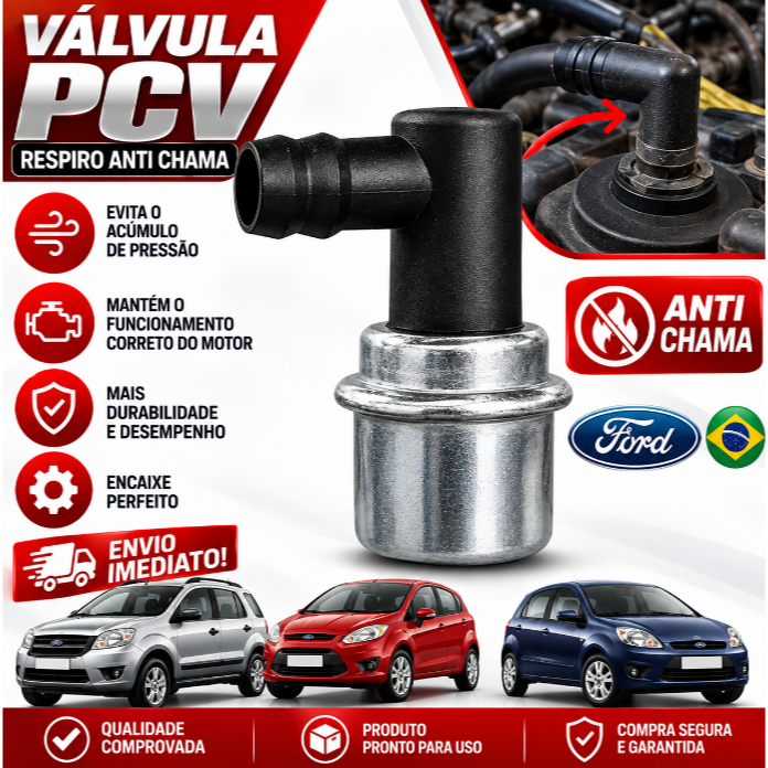 Valvula Pcv Respiro Anti Chama Ford Fiesta / Ka / Ecosport
