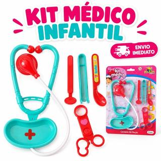 Kit Médico Infantil Brinquedo Doutor com 6 Peças +3 Anos