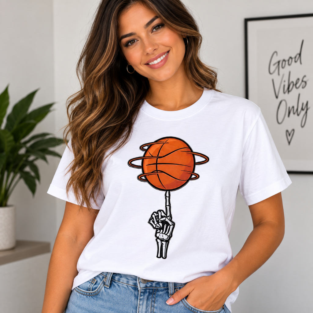 Camiseta Unissex T-Shirt Estampa Basquete Streetwear – Várias Cores Manga Curta Casual Esportiva