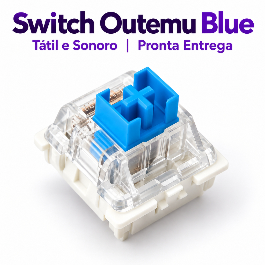 Switch Teclado Mecânico Outemu Blue Azul Sonoro