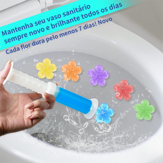 Gel Sanitário Fragrancia para Vaso Sanitário Detergente Flor Aplicações Gel Sanitário Fragrâncias Florzinha