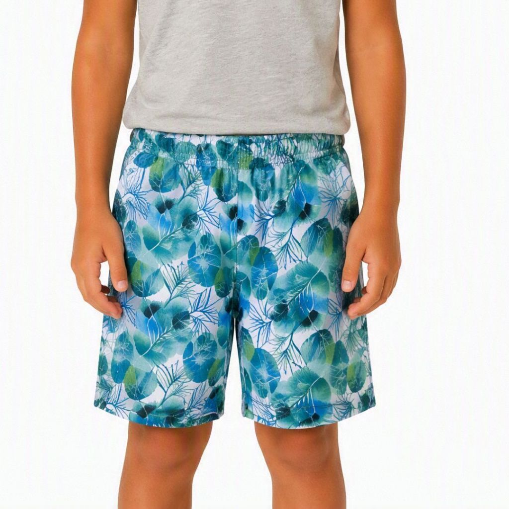 Bermuda Masculina de Elástico Estampado Menino Infantil e Juvenil Praia