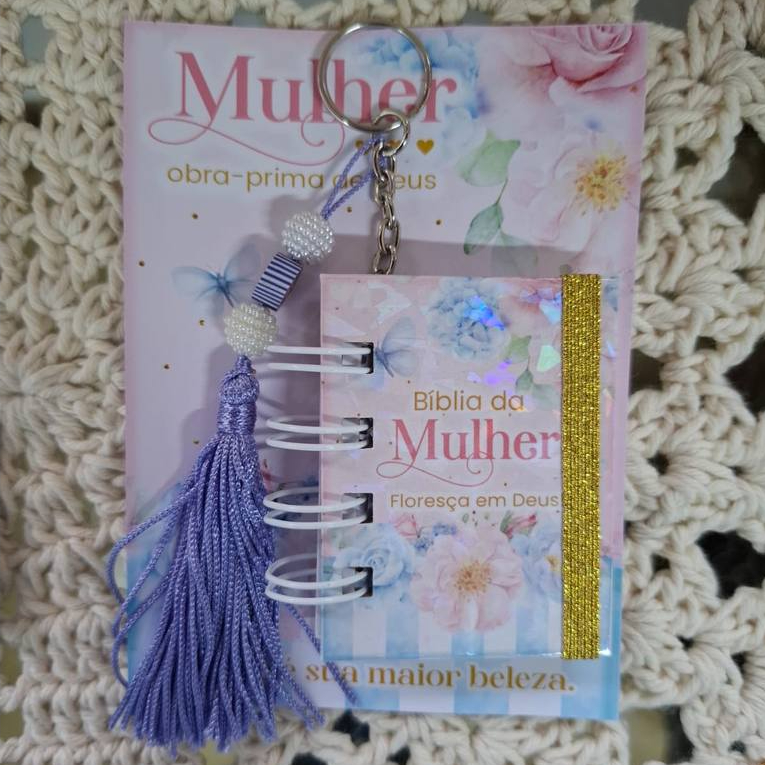 Chaveiro Mini Bíblia para Lembrancinhas | Chaveiro | Mini Bíblia | Primeira Comunhão | Batizado