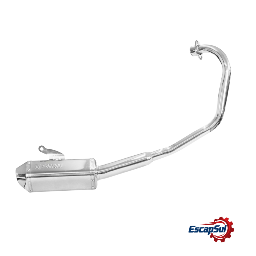 Escapamento Ybr 125 2003/2008 Mini Tri Cromado Fortuna