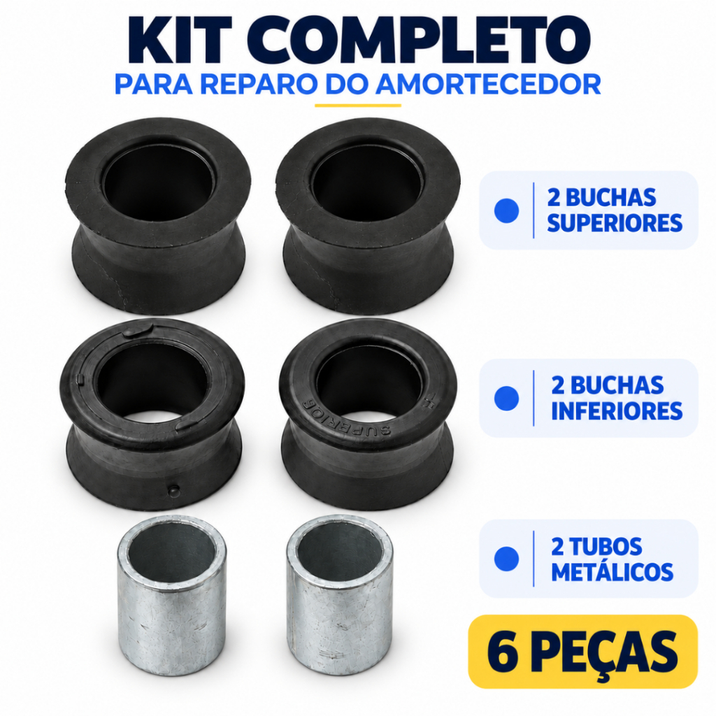 Kit Reparo Bucha Amortecedor Honda CG Titan/Fan 125 Titan 150 160 4 Unidades · foto 2