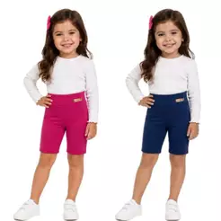 Kit 2 Short Legging Infantil Menina confortavel