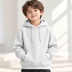 Blusa Moletom Infantil Lisa com Capuz Quentinha Confortável Algodão Premium
