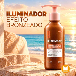 ILUMINADOR EFEITO BRONZEADO | Corpo, Rosto e Cabelo - 260ml - HIDRAMAIS