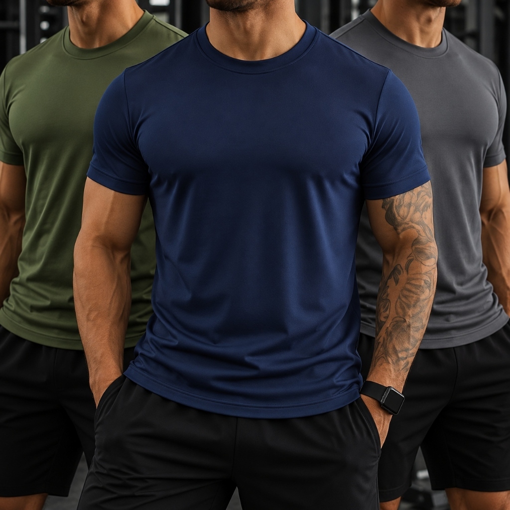 Camiseta Academia Masculina Dry Fit Lisa Casual Treino