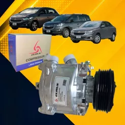 Compressor Ar Mod Scroll Chevrolet Onix 2013 A 2019 Cobalt 2012 A 2017 Prisma Spin Sonic Eurus