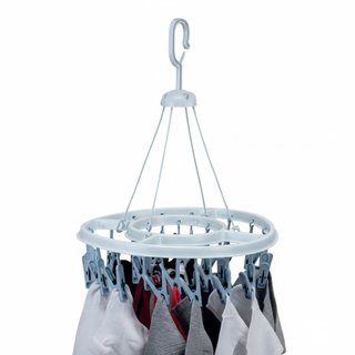 Varal Redondo Suspenso com 24 Prendedores para Meias Roupas Íntimas e Peças Pequenas