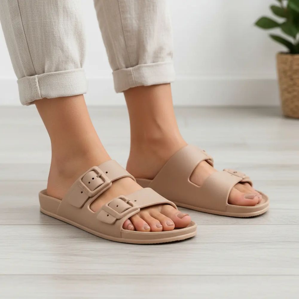 Sandália Papete Chinelo Birken Fivela Plataforma Rasteirinha Plana Slide  Antiderrapante Ortopédica Feminino Infantil