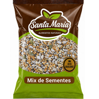 Mix de Sementes Low Carb Premium Chia Linhaça Abóbora Girassol e Gergelim 200g 500g 1kg Nuts Premium