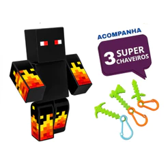 Boneco Colecionável - Athos 25cm com 3 chaveiros e jogo da memória Youtubers