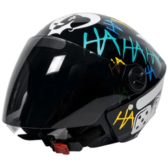 Capacete Aberto New Liberty 3 Personalizado Coringa Alerquina + Viseira Fumê