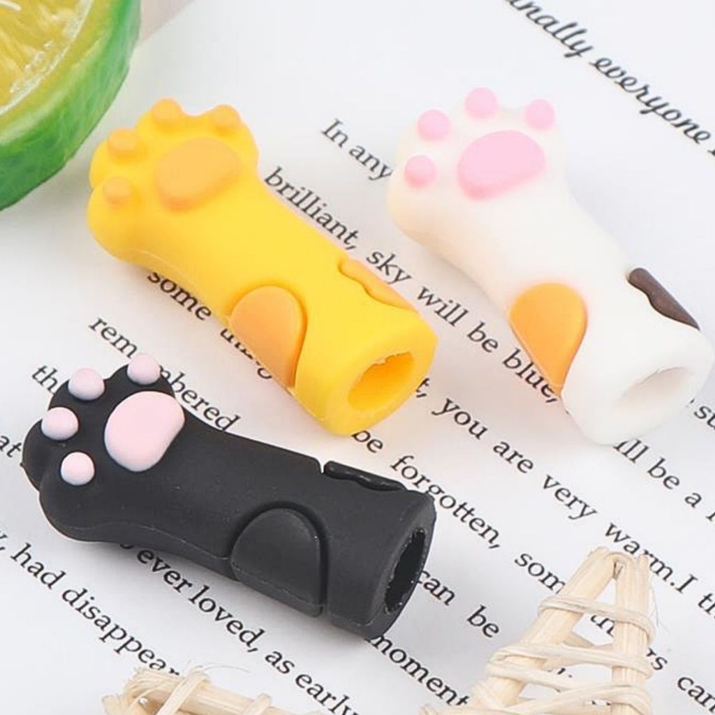 Kit 3 Protetores De Bico Alicate/Lapis PATINHA Silicone Conjunto (PRETO+BRANCO+AMARELO) — imagem 2 de 2