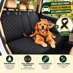 Capa Protetora Para Banco Carro Corino Metalassê com 01 Cinto Segurança