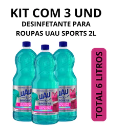 Kit UAU com 3un DESINF PARA ROUPAS UAU SPORTS 2L