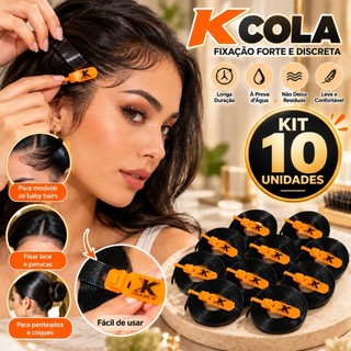 Fita Cola Italiana de Queratina Cola do K Kit 10 Peças Mega Hair Profissional Atacado